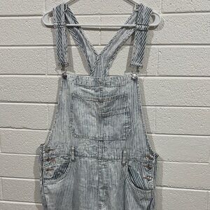 FP Movement by Free People Blue Striped Overalls